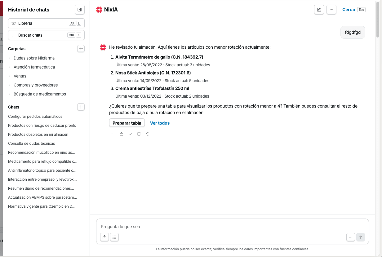 NixIA — pregunta a tu ERP en lenguaje natural